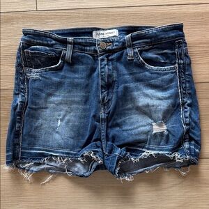 Distressed cut off Blue Jean Shorts